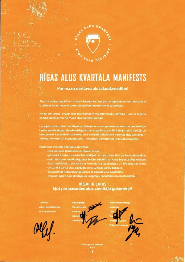 Alus kvartāla manifests